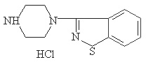 1,2-Benzisothiazole,3-(1-piperazinyl),hydrochloride